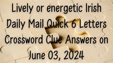 lively and energetic crossword clue|More.